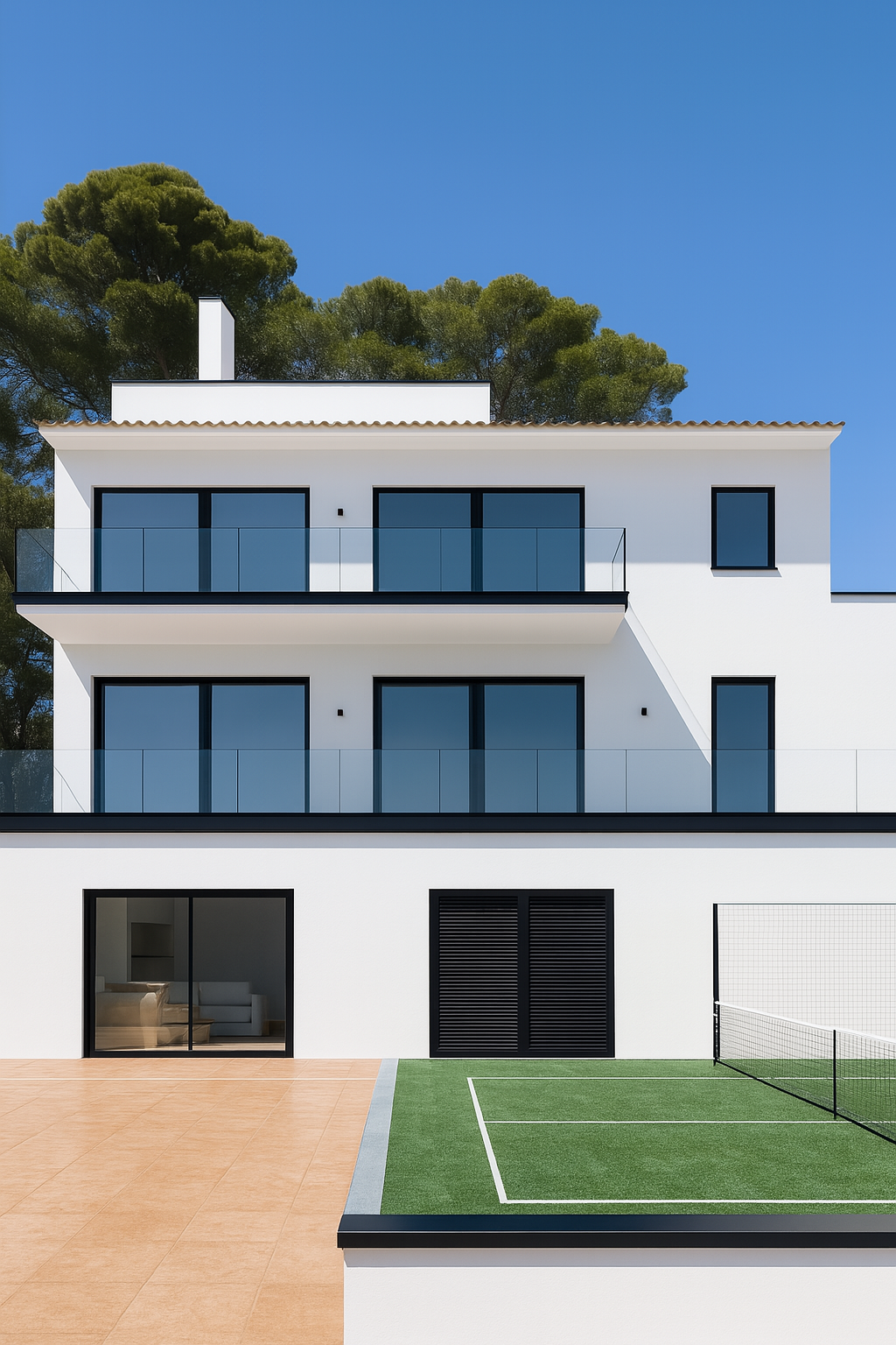Reforma d'una casa moderna a Bellamar Castelldefels amb un disseny contemporani amb finestrals i piscina infinita