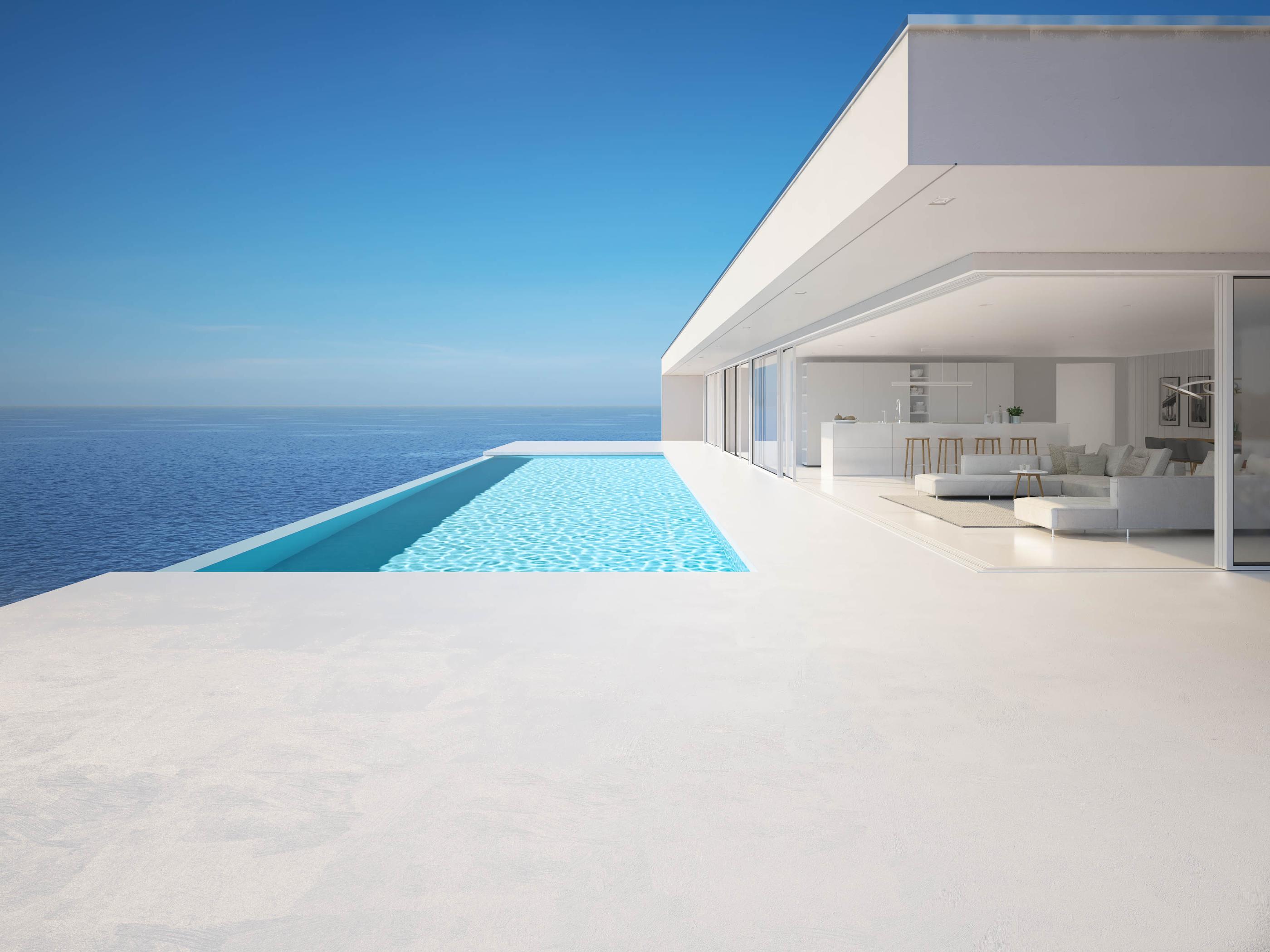 Vila moderna de luxe amb piscina infinita amb vistes al mar Mediterrani a la Costa Brava